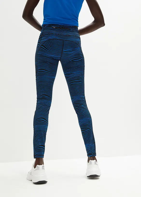 Bonprix Gemusterte Sport-Leggings Mit Handytasche, Schnelltrocknend