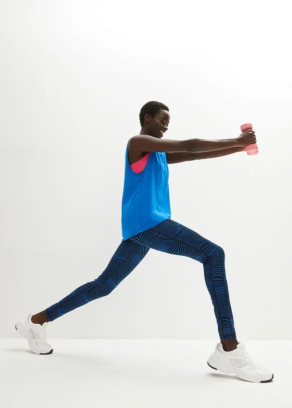 Bonprix Gemusterte Sport-Leggings Mit Handytasche, Schnelltrocknend