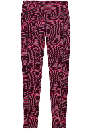bonprix Gemusterte Sport-Leggings mit Handytasche, schnelltrocknend