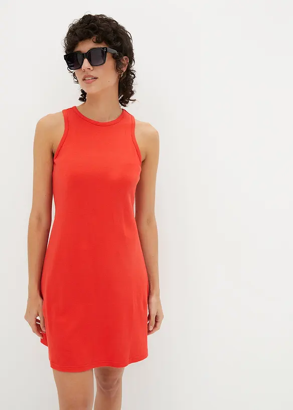 Bpc Bonprix Collection Geripptes Kleid Aus Elastischem Baumwoll-Mix