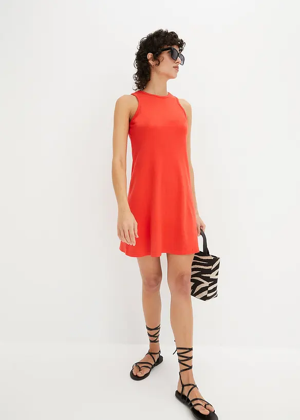 Bpc Bonprix Collection Geripptes Kleid Aus Elastischem Baumwoll-Mix