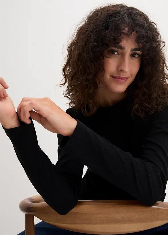 Bpc Bonprix Collection Geripptes Langarmshirt Aus Reiner Baumwolle