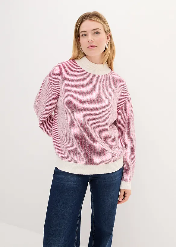 Bpc Bonprix Collection Gestreifter Pullover Mit Stehkragen
