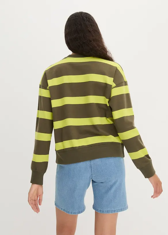 Bpc Bonprix Collection Gestreiftes Oversized-Sweatshirt Mit Recyceltem Polyester