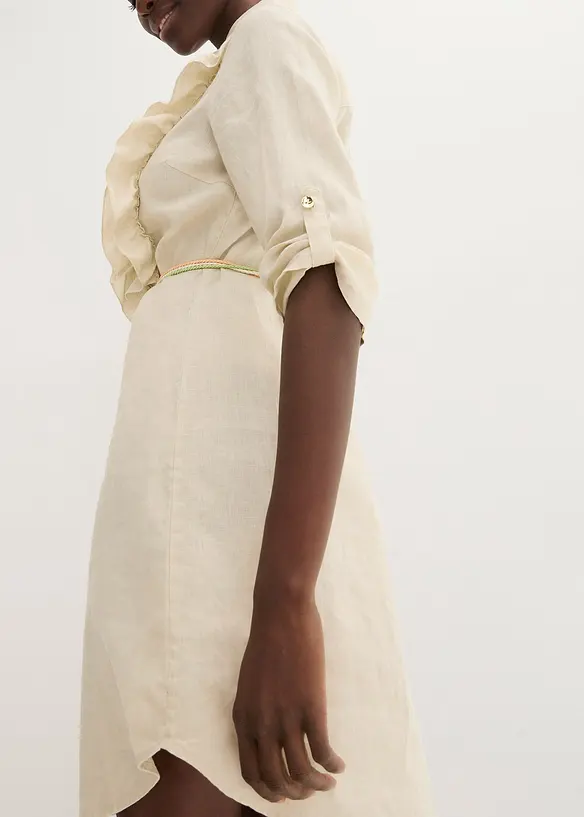 Bonprix PREMIUM Hemdblusenkleid Aus Reinem Leinen (2-tlg. Set)