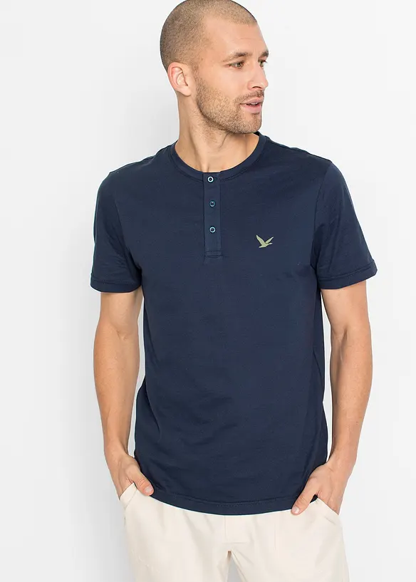 Bonprix Henleyshirt, Kurzarm Aus Bio Baumwolle (3er Pack)