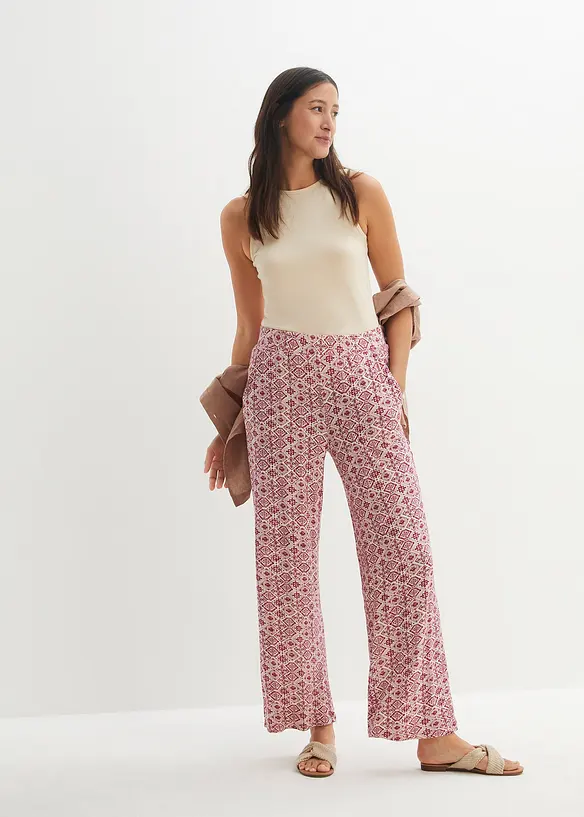 Bpc Bonprix Collection High-Waist-Viskose Shirthose, Lang