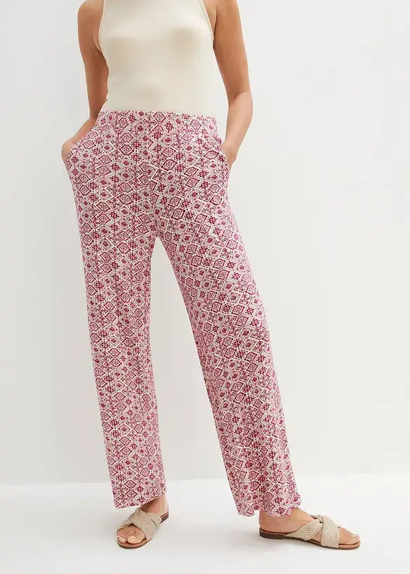 Bpc Bonprix Collection High-Waist-Viskose Shirthose, Lang