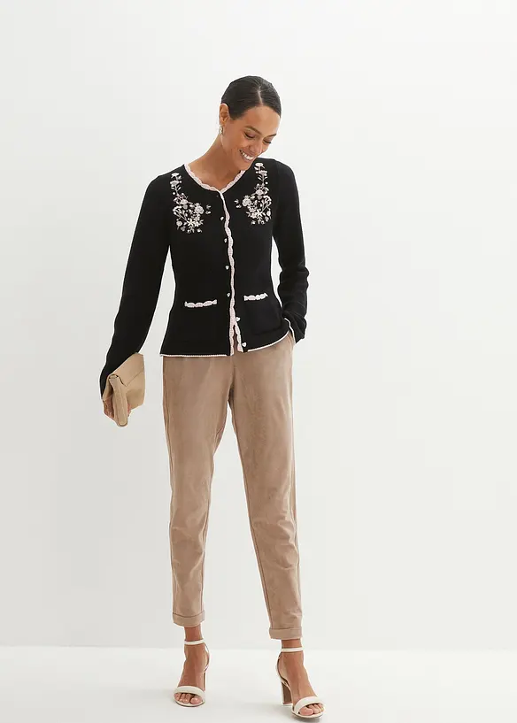 Bpc Selection Premium Hübsche Trachten-Strickjacke Mit Stickerei