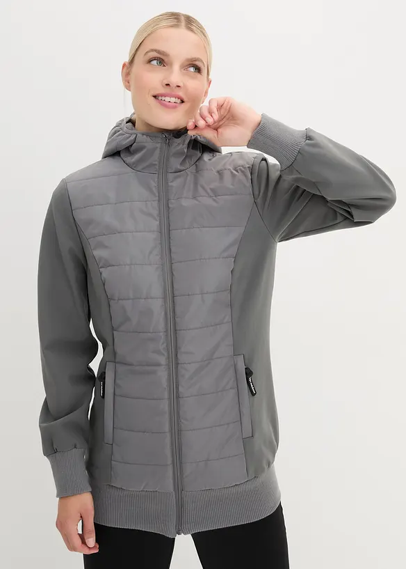 Bpc Bonprix Collection Hybrid Steppjacke Mit Materialmix, Wasserabweisend