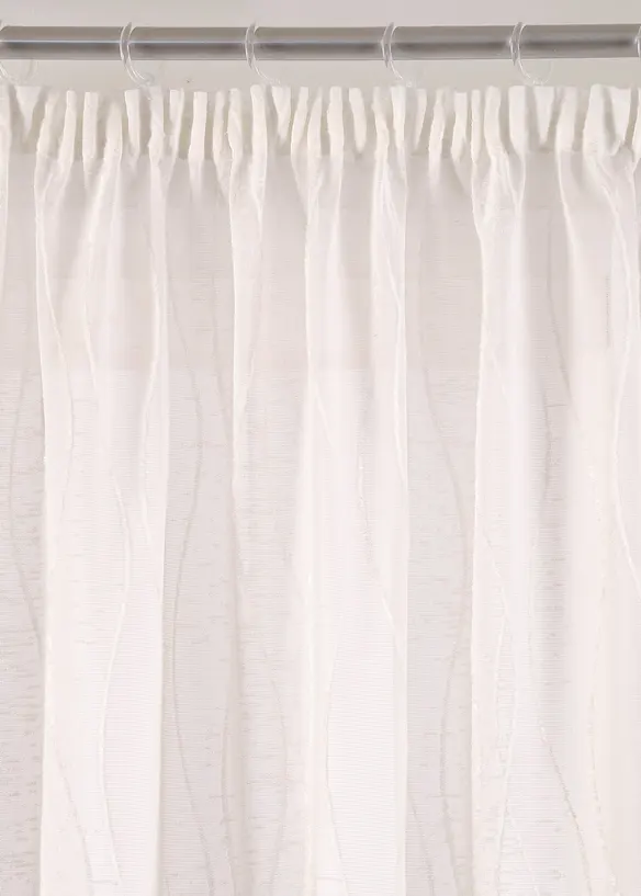 Bpc Living Bonprix Collection Jacquard Gardine Mit Wellenmuster (1er Pack)