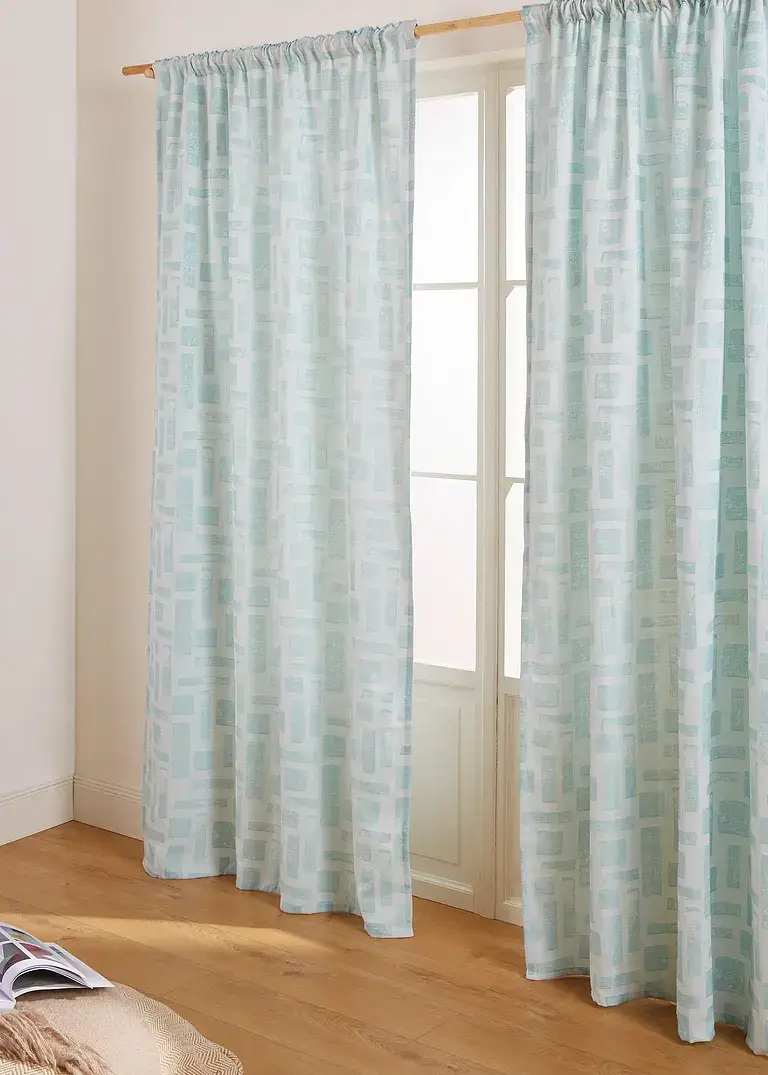 Bpc Living Bonprix Collection Jacquard Vorhang Mit Grafischem Muster (1er Pack)