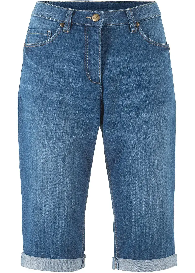 bpc bonprix collection Jeans Bermuda Mid Waist mit gekrempeltem Saum