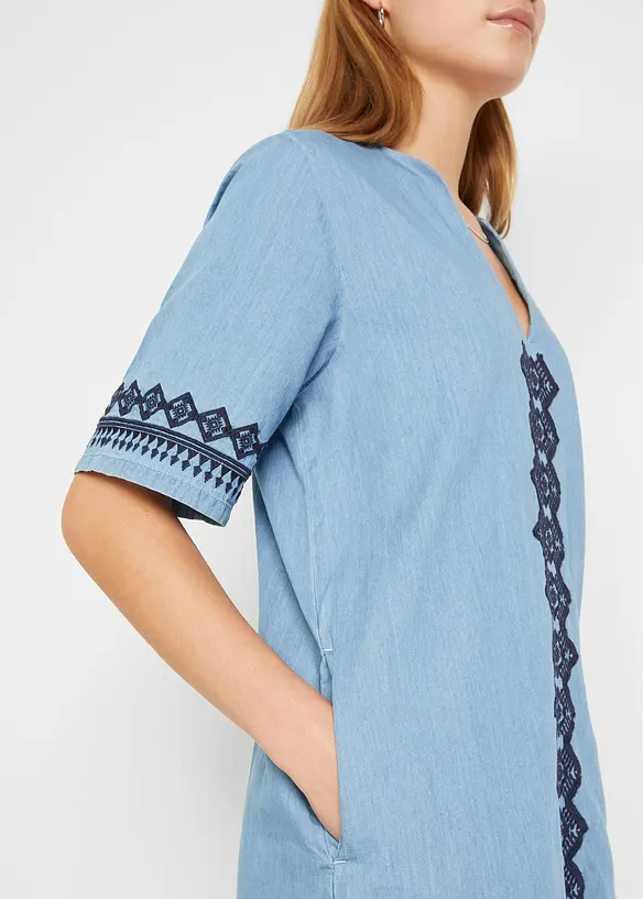 John Baner JEANSWEAR Jeans Tunika-Kleid Mit Stickerei