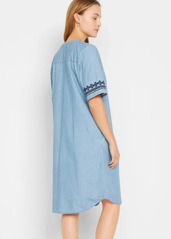 John Baner JEANSWEAR Jeans Tunika-Kleid Mit Stickerei