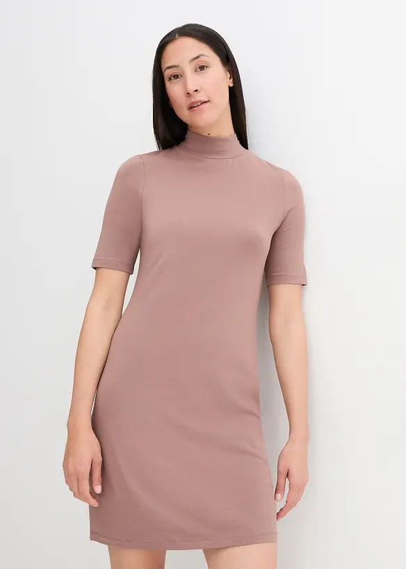 Bpc Bonprix Collection Jersey-Kleid Mit Stehkragen, Halbarm