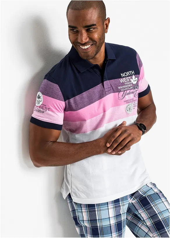 Bonprix Jersey Poloshirt Aus Reiner Baumwolle, Kurzarm