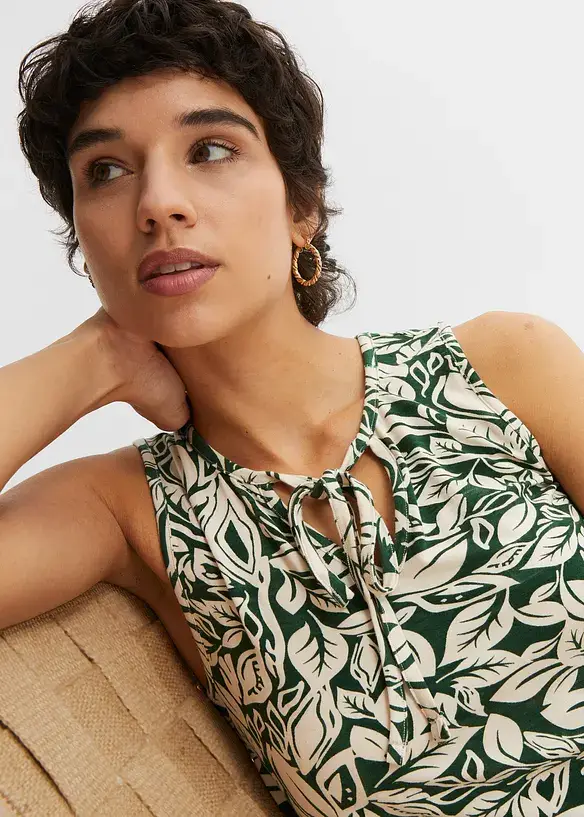 Bpc Bonprix Collection Jersey-Top Mit Bindedetail In A-Linie