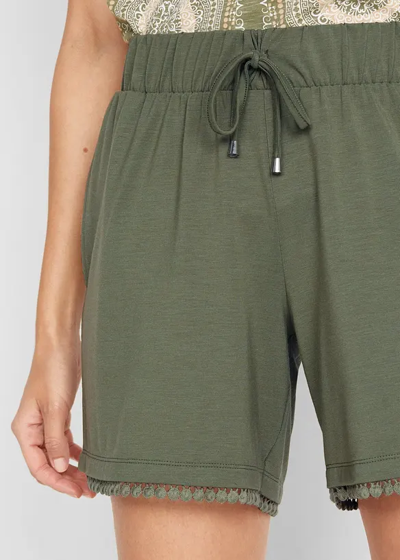 Bpc Bonprix Collection Jerseyshorts Mit Bequembund Und Spitze