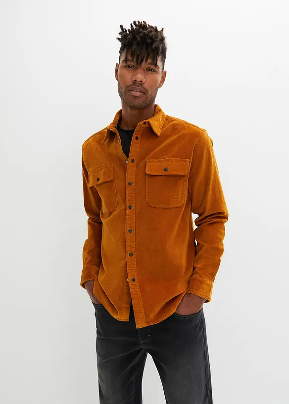John Baner JEANSWEAR Cord-Langarmhemd, Regular Fit