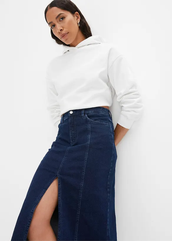 John Baner JEANSWEAR Midi Jeansrock Mit Schlitz