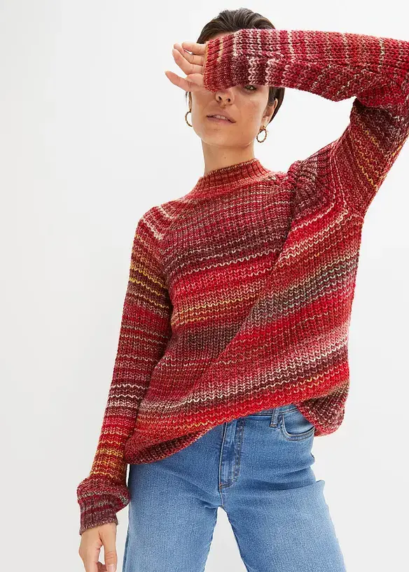 John Baner JEANSWEAR Pullover In Melange-Optik