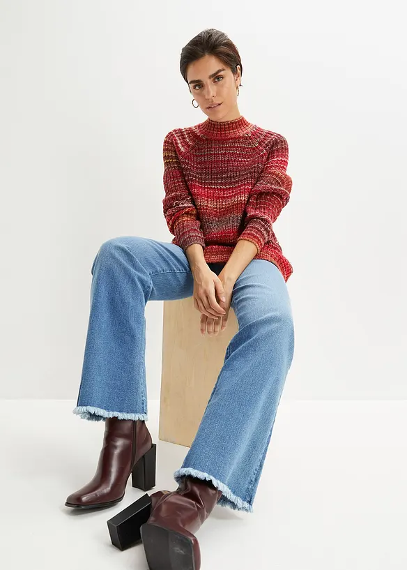 John Baner JEANSWEAR Pullover In Melange-Optik