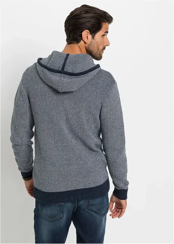 John Baner JEANSWEAR Strickjacke Mit Kontrasten