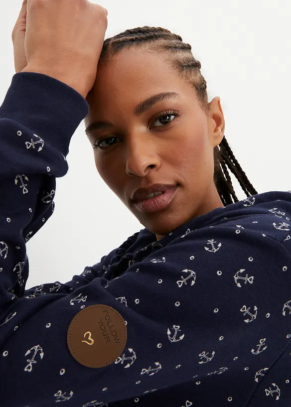 Bpc Bonprix Collection Kapuzensweatshirt Mit Reißverschluss