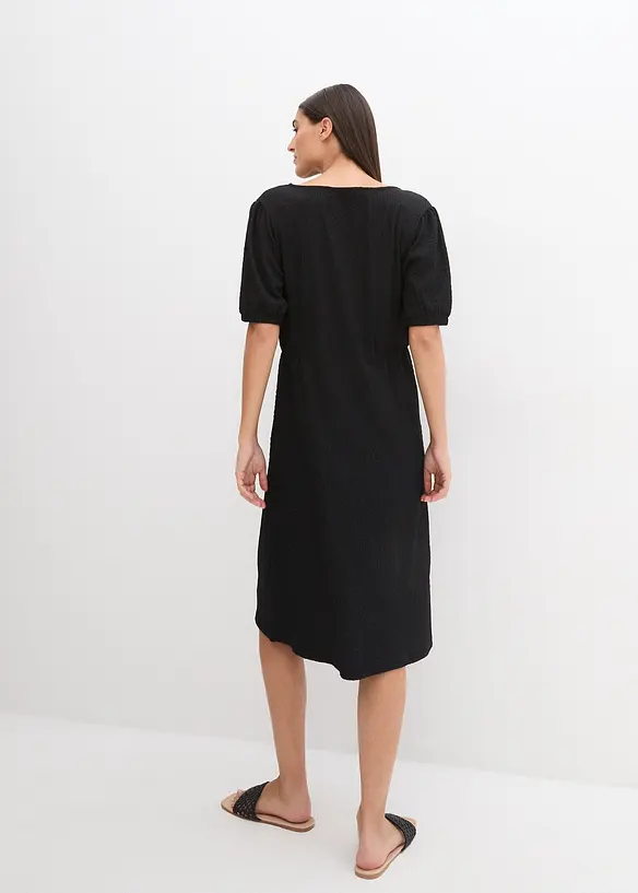 Bpc Bonprix Collection Knieumspielendes Jerseykleid Aus Strukturstoff