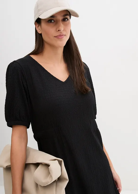 Bpc Bonprix Collection Knieumspielendes Jerseykleid Aus Strukturstoff