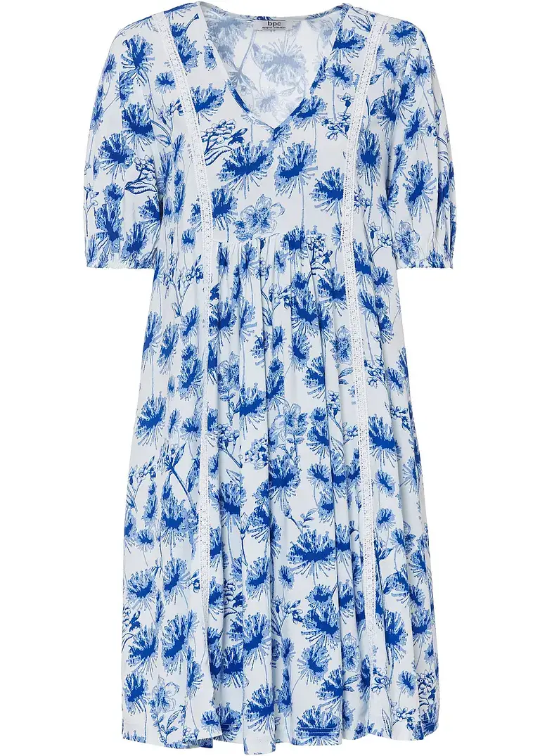 bpc bonprix collection Knieumspielendes Web-Tunikakleid mit Spitzendetails