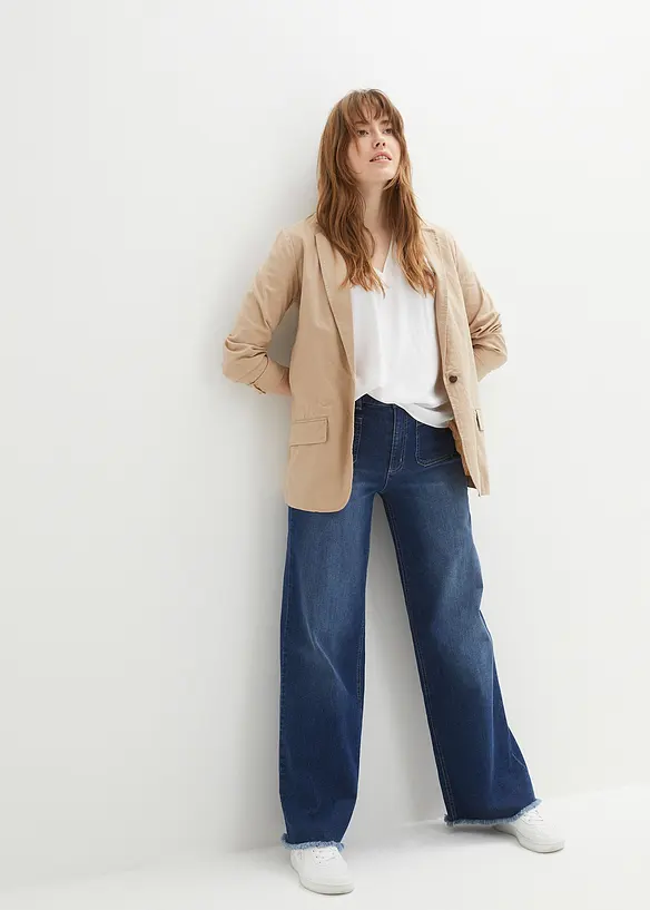 Bpc Bonprix Collection Kurzarmbluse Mit V-Ausschnitt