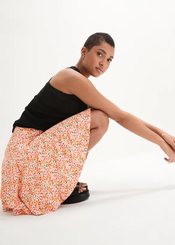 Bonprix Kurzer High-Waist-Hosenrock Mit Druck Und Bequembund