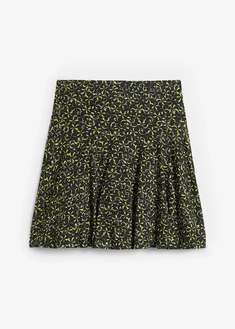 bonprix Kurzer High-Waist-Hosenrock mit Druck und Bequembund