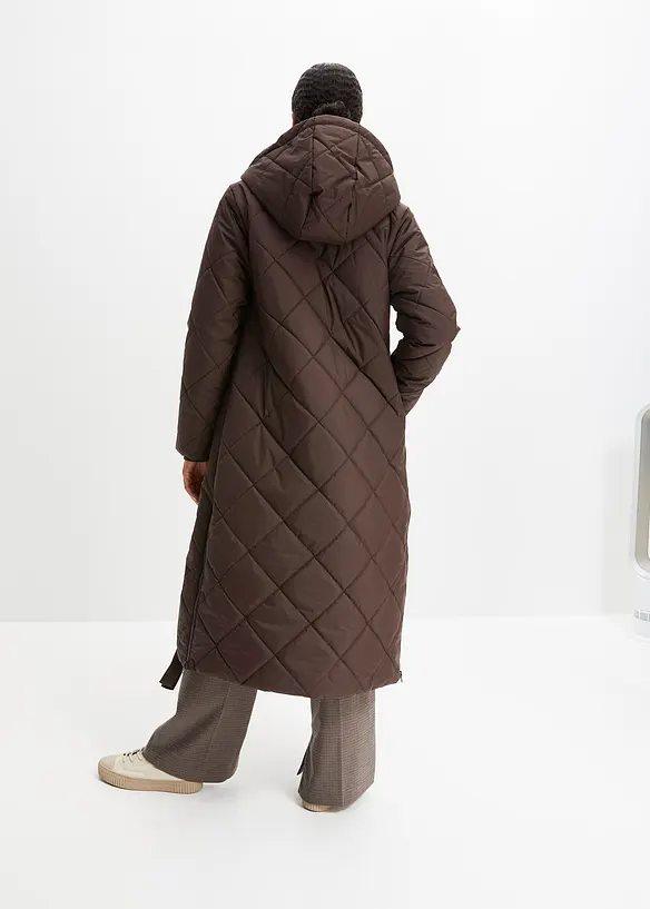 Bpc Bonprix Collection Langer, Wattierter Steppmantel Mit Kapuze