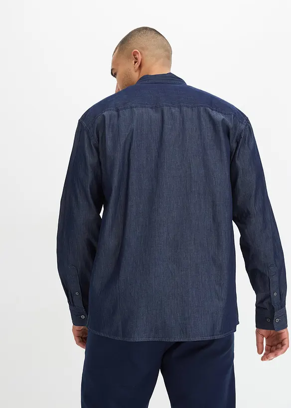 John Baner JEANSWEAR Leichtes Jeanshemd Aus Bio-Baumwolle, Loose Fit