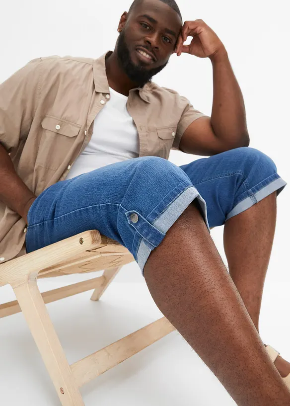 John Baner JEANSWEAR Long-Jeans-Bermuda Mit Bequembund, Regular Fit