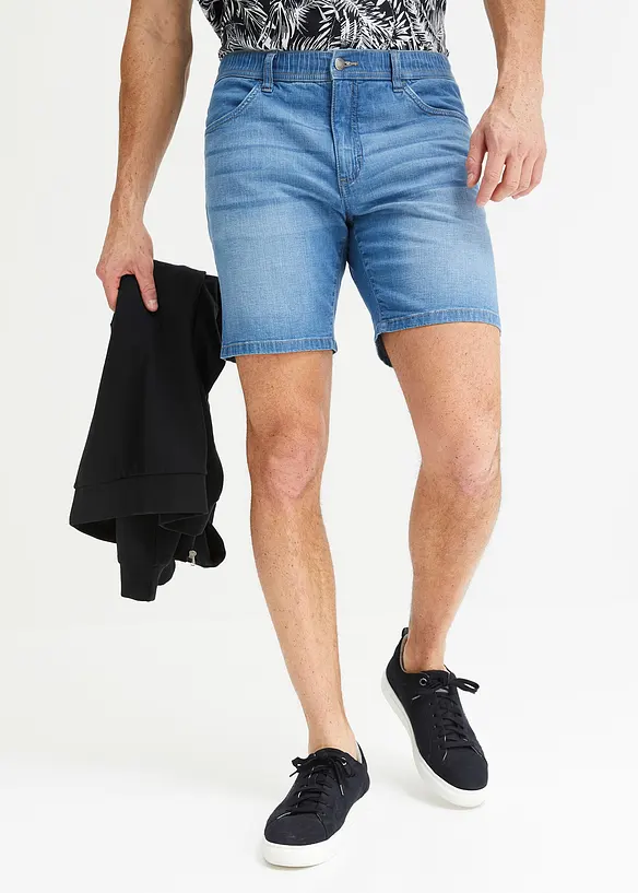 John Baner JEANSWEAR Long Jeans-Shorts Mit Bequembund, Loose Fit
