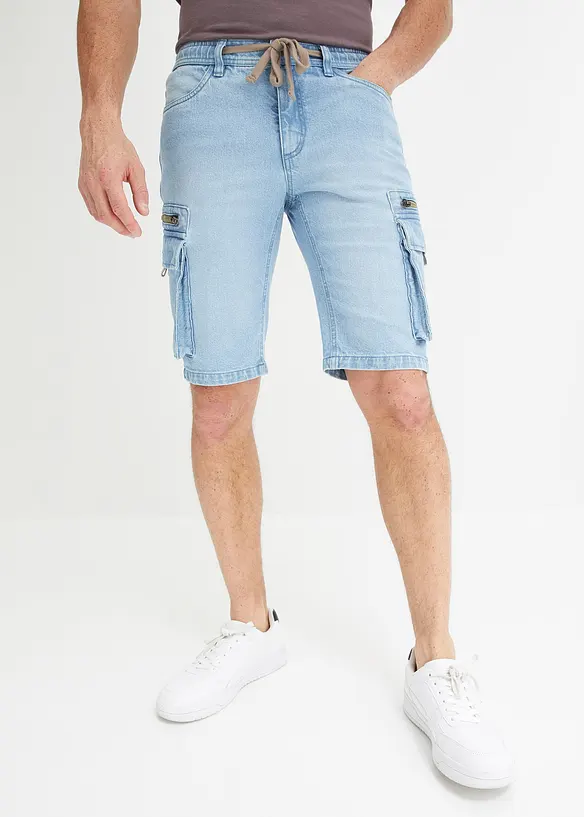 John Baner JEANSWEAR Long Jeans-Shorts Mit Cargotaschen, Regular Fit