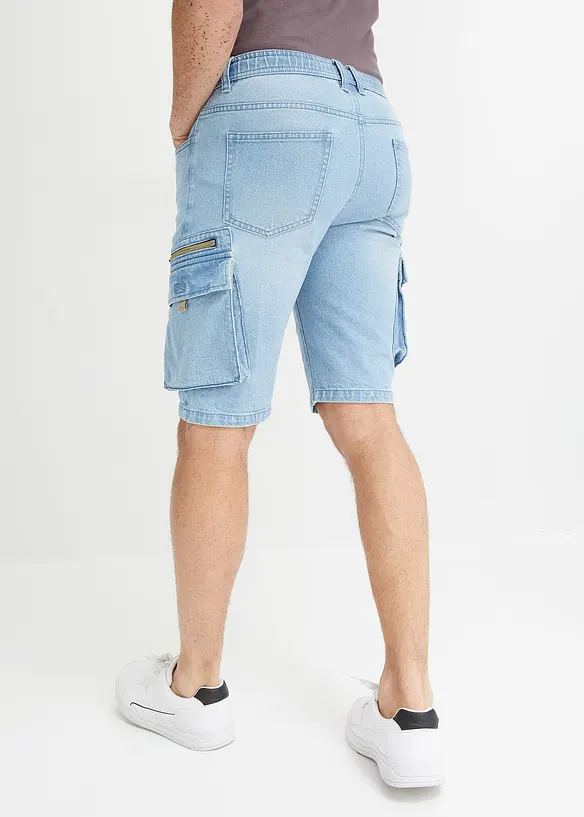 John Baner JEANSWEAR Long Jeans-Shorts Mit Cargotaschen, Regular Fit