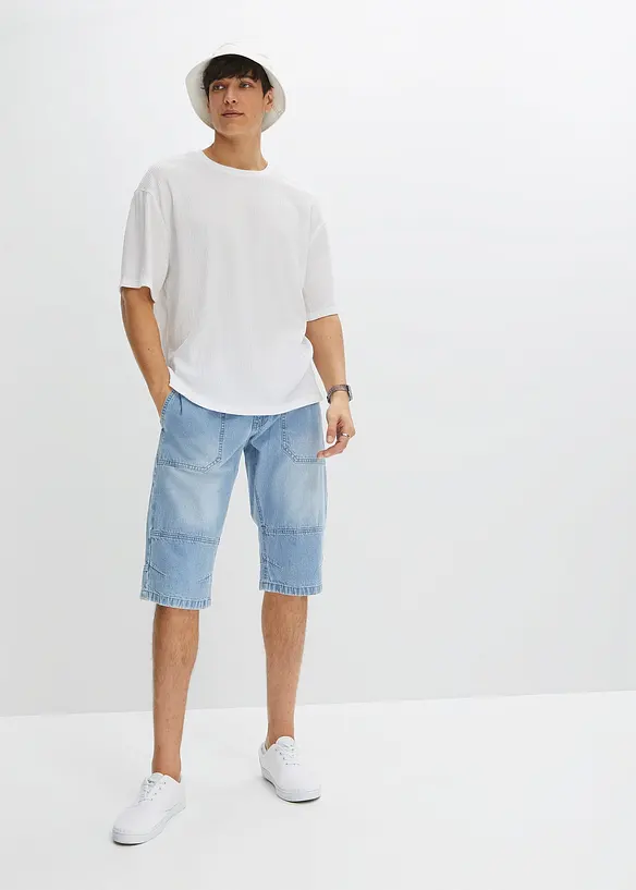 John Baner JEANSWEAR Long Schlupf-Jeans-Bermuda, Loose Fit