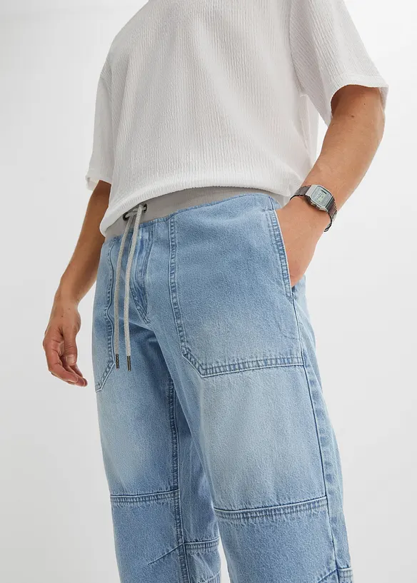 John Baner JEANSWEAR Long Schlupf-Jeans-Bermuda, Loose Fit