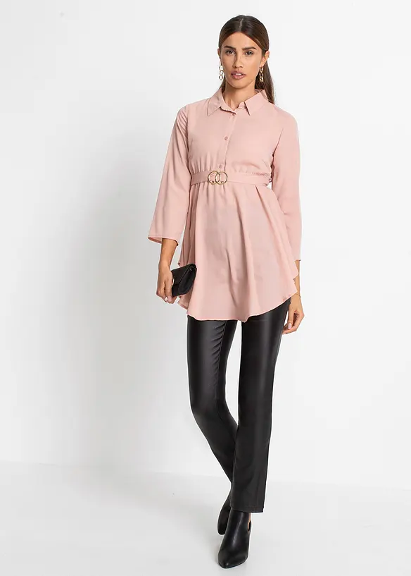 BODYFLIRT Longbluse Mit Gürtel Mit Recyceltem Polyester