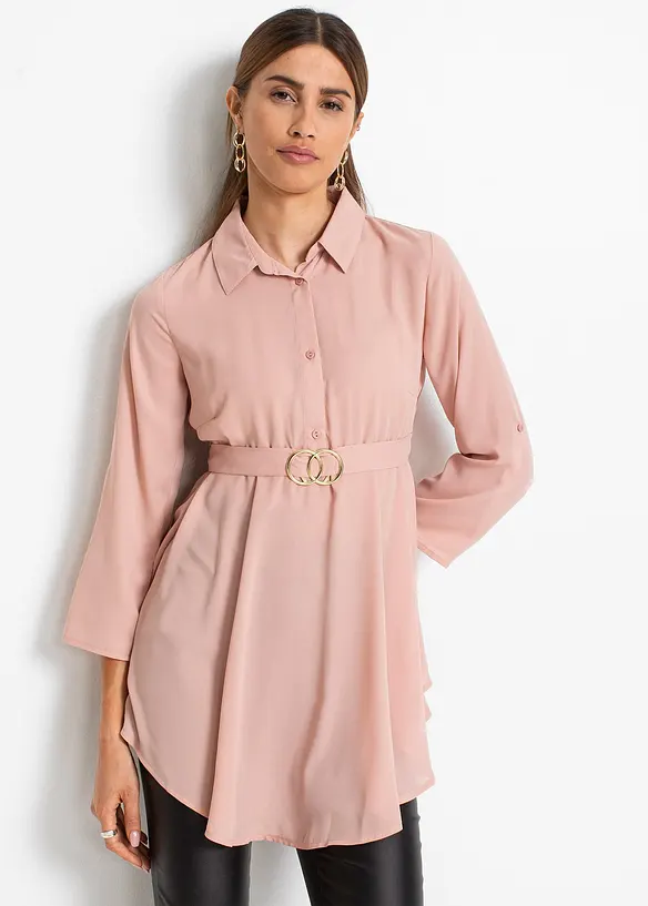 BODYFLIRT Longbluse Mit Gürtel Mit Recyceltem Polyester