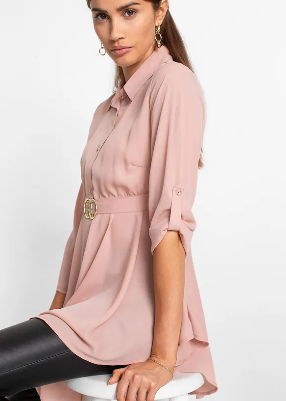 BODYFLIRT Longbluse Mit Gürtel Mit Recyceltem Polyester