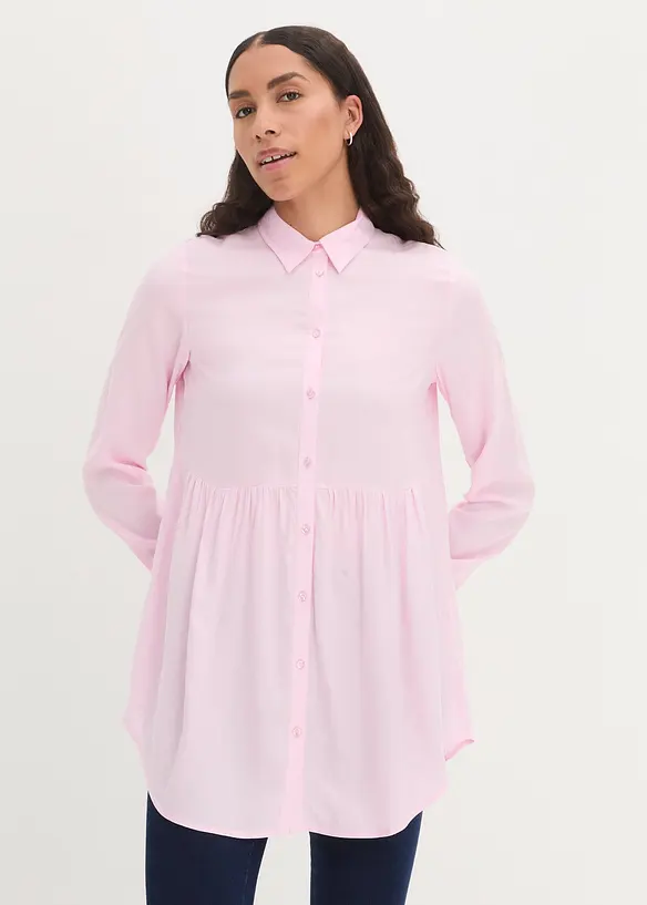 Bpc Bonprix Collection Longbluse Mit Knopfleiste Aus Viskose