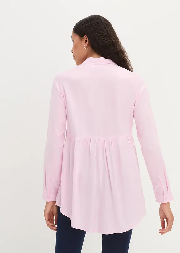 Bpc Bonprix Collection Longbluse Mit Knopfleiste Aus Viskose