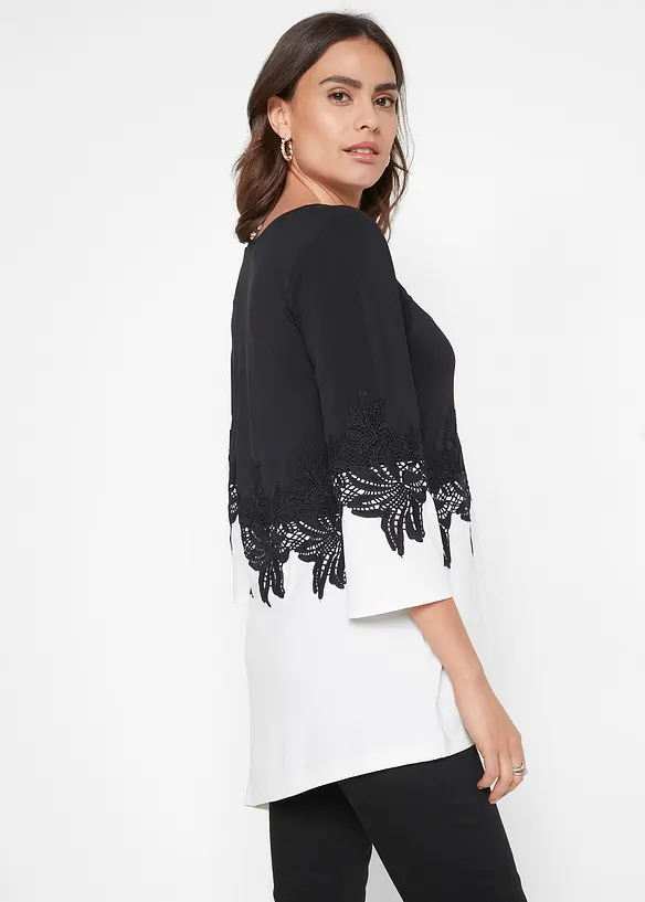 Bpc Selection Longshirt Mit Asymmetrischem Schnitt Und Spitze