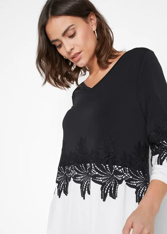 Bpc Selection Longshirt Mit Asymmetrischem Schnitt Und Spitze